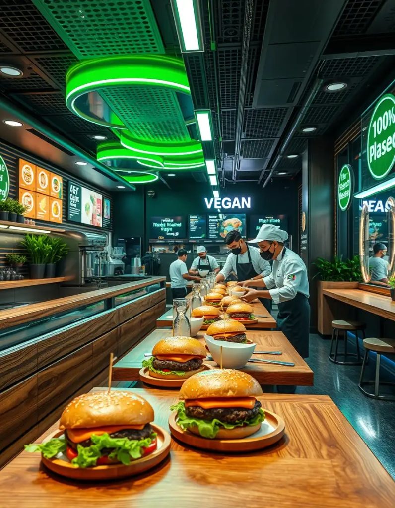 چالش‌های فست‌فود وگان