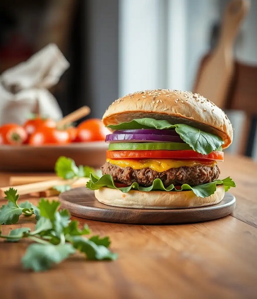 همبرگر گیاهی خانگی یا آماده؟