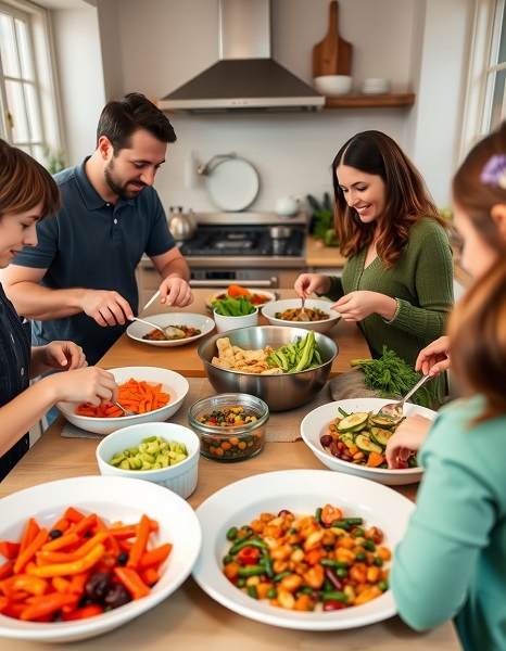 تهیه غذاهای وگان برای وعده‌های اصلی خانواده